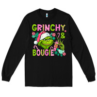 Black christmas characters and bougie Long Sleeve Tee - AdoDesignShop