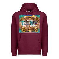 Burgundy teacher vibes tumbler Premium Hoodie - BundleAndBundleShop