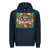 Navy teacher vibes tumbler Premium Hoodie - BundleAndBundleShop
