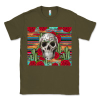 Army Green skull cactus Classic Tee - JahusDesignShop