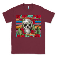 Burgundy skull cactus Classic Tee - JahusDesignShop