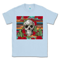 Dusty Blue skull cactus Classic Tee - JahusDesignShop