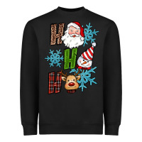 Black ho ho ho christmas Heavyweight Sweatshirt - RanaPortraitStore