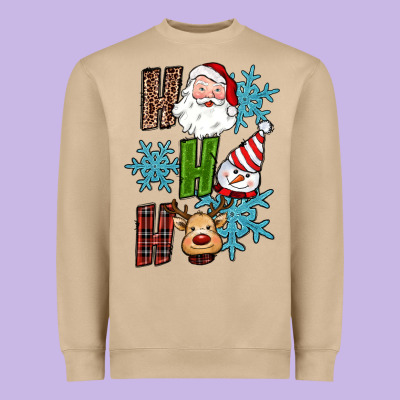 Ho Ho Ho Christmas Heavyweight Sweatshirt Designed By Ranaportraitstore