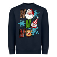 Navy ho ho ho christmas Heavyweight Sweatshirt - RanaPortraitStore