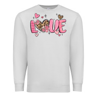Dove Grey love valentines day Premium Sweatshirt - MaliasSmallBusiness