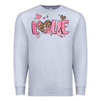 Heather Grey love valentines day Premium Sweatshirt - MaliasSmallBusiness