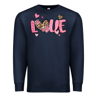 Navy love valentines day Premium Sweatshirt - MaliasSmallBusiness