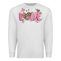 Oatmeal Heather love valentines day Premium Sweatshirt - MaliasSmallBusiness