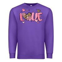 Purple love valentines day Premium Sweatshirt - MaliasSmallBusiness