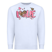 White love valentines day Premium Sweatshirt - MaliasSmallBusiness