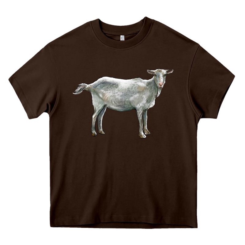 Saanen Goat Heavy Core Tee by LillyAllenDesigns | Teevron