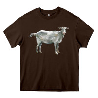 Chocolate Brown saanen goat Heavy Core Tee - LillyAllenDesigns