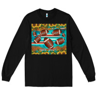 Black football turquoise sunflower Long Sleeve Tee - JahusDesignShop