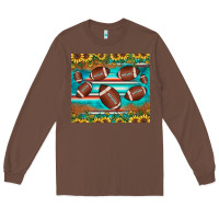 Chestnut football turquoise sunflower Long Sleeve Tee - JahusDesignShop