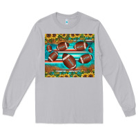 Moon Dust football turquoise sunflower Long Sleeve Tee - JahusDesignShop