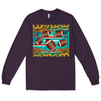 Plum football turquoise sunflower Long Sleeve Tee - JahusDesignShop