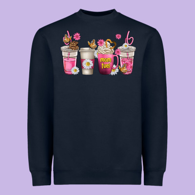 Mom Fuel Coffee Cups Heavyweight Sweatshirt Designed By Texasbilliewilder