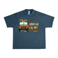 Midnight Navy Captain Of Struggle Bus Busdrive Urban Heavy Tee - CowhideDigitalArt