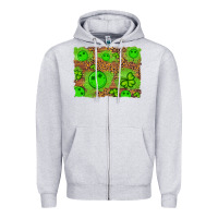 Heather Grey shamrock glitter leopard and wood background Zipper Hoodie - Artiststas