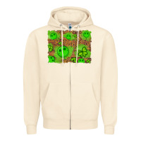 Sandshell shamrock glitter leopard and wood background Zipper Hoodie - Artiststas
