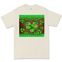 Bone st.patricks heart shamrocks glitter Premium Tee - BarkalooDesign