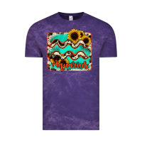 Cloud Purple aquarius turquoise cowhide Vintage Tee - RanaPortraitStore