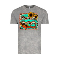 Cloud Rock aquarius turquoise cowhide Vintage Tee - RanaPortraitStore