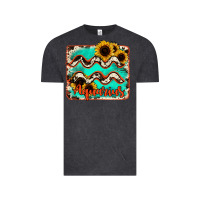 Vintage Black aquarius turquoise cowhide Vintage Tee - RanaPortraitStore