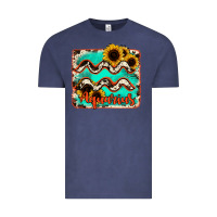 Vintage Denim aquarius turquoise cowhide Vintage Tee - RanaPortraitStore