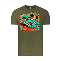 Vintage Olive aquarius turquoise cowhide Vintage Tee - RanaPortraitStore