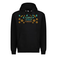 Black teacher of tiny humans libbey glass Premium Hoodie - BundleAndBundleShop