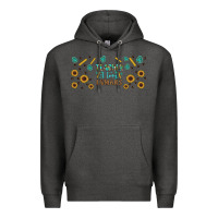 Charcoal Heather teacher of tiny humans libbey glass Premium Hoodie - BundleAndBundleShop