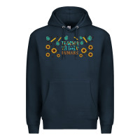 Navy teacher of tiny humans libbey glass Premium Hoodie - BundleAndBundleShop
