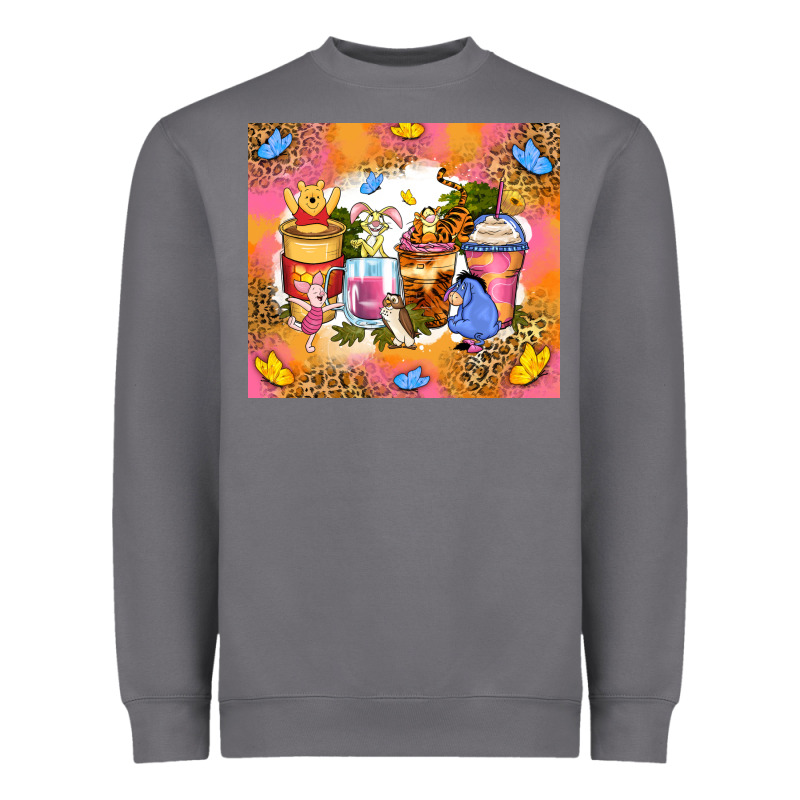Cartoon Characters Coffee Cups Heavyweight Sweatshirt by Zillion Design Studio | Teevron