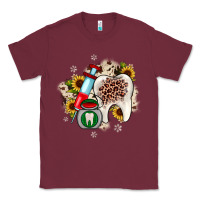 Burgundy Christmas dental sunflower Classic Tee - JahusDesignShop