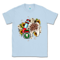 Dusty Blue Christmas dental sunflower Classic Tee - JahusDesignShop