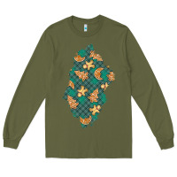 Army Green christmas gingerbread cookies patch Long Sleeve Tee - BundleAndBundleShop