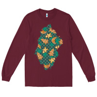 Burgundy christmas gingerbread cookies patch Long Sleeve Tee - BundleAndBundleShop