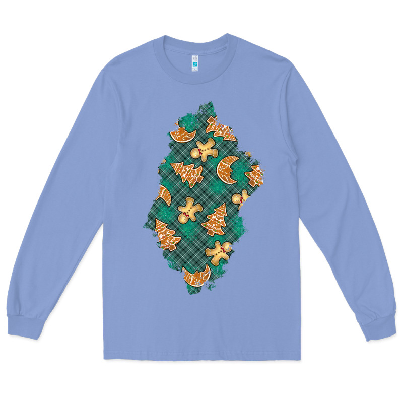 Christmas Gingerbread Cookies Patch Long Sleeve Tee by BundleAndBundleShop | Teevron