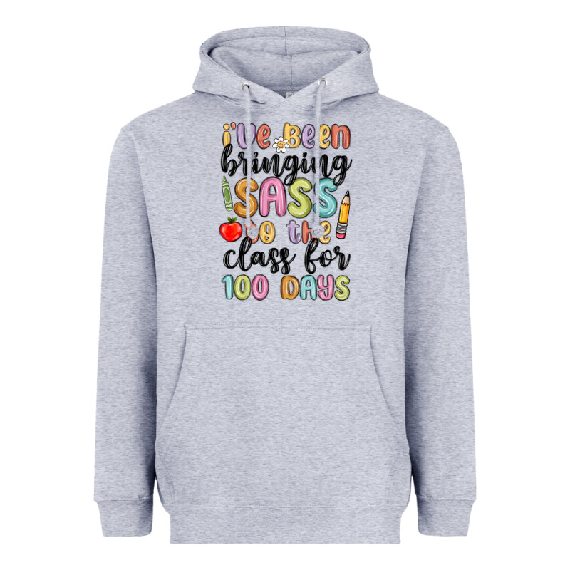 I Ve Been Bringing Sass To The Class For 100 Days Heavyweight Hoodie by MaliasSmallBusiness | Teevron