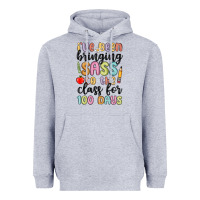 Heather Grey i ve been bringing sass to the class for 100 days Heavyweight Hoodie - MaliasSmallBusiness
