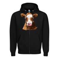 Black guernsey cow Zipper Hoodie - AdoDesignShop