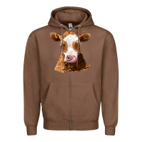 Chestnut guernsey cow Zipper Hoodie - AdoDesignShop
