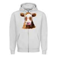 Dove Grey guernsey cow Zipper Hoodie - AdoDesignShop