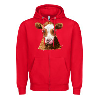 Red guernsey cow Zipper Hoodie - AdoDesignShop