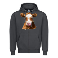 Smoke guernsey cow Zipper Hoodie - AdoDesignShop