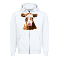 White guernsey cow Zipper Hoodie - AdoDesignShop