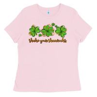 Bubblegum Pink shake your shamrocks Ladies Tee - AdoDesignShop