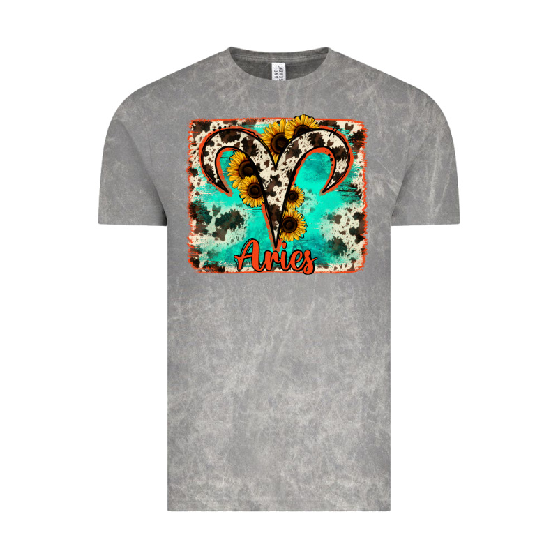 Aries Turquoise Cowhide Vintage Tee by RanaPortraitStore | Teevron